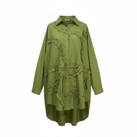 Oversize STELLA MILANI fodros blúz kivizöld