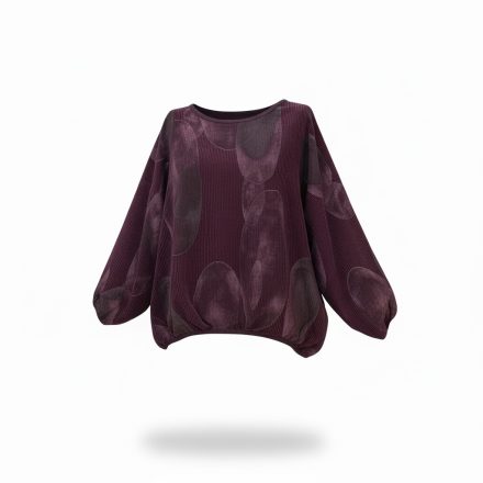 MINTÁS OVER SIZE MIKROKORD FELSŐ BURGUNDI