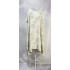 Ballon fazonú virágmintás ruha bézs