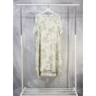 Ballon fazonú virágmintás ruha bézs