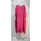 Fodros over size len ruha pink