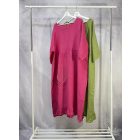Fodros over size len ruha pink