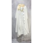 Kétrészes len ruha szett cukorfehér