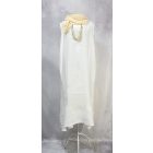 Kétrészes len ruha szett cukorfehér