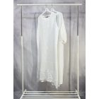 Kétrészes len ruha szett cukorfehér