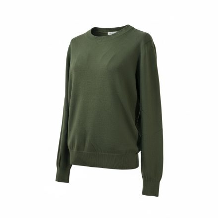 Basic finomkötött pulóver VADÁSZZÖLD