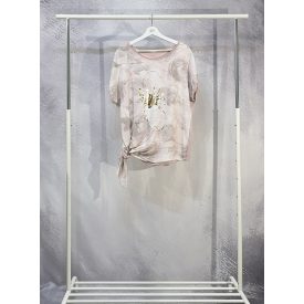 Oldaltkötős póló porcelánrózsaszín