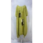 Patchwork over size len ruha mezőzöld